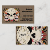 Carte de visite du feu de flamme de boule du crâne (Devant / Derrière)