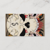 Carte de visite du feu de flamme de boule du crâne (Dos)