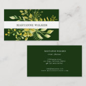 Carte de visite du feuillage d'hiver (Devant / Derrière)