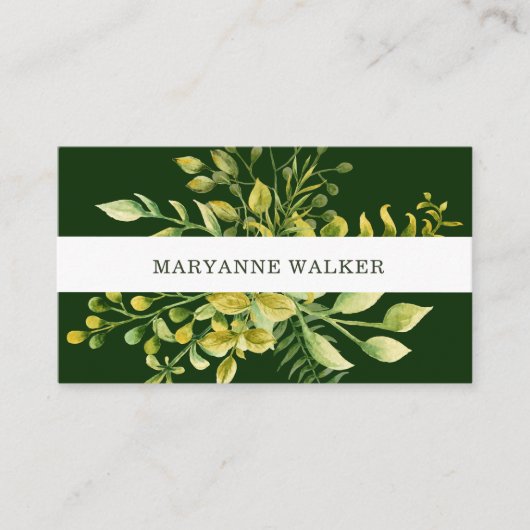 Carte de visite du feuillage d'hiver (Devant)