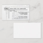 Carte de visite du formulaire fiscal fédéral prépa (Devant / Derrière)