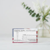 Carte de visite du formulaire fiscal fédéral prépa (Debout devant)