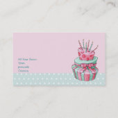 Carte de visite du gâteau de fête (Dos)