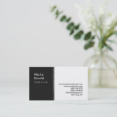 Carte de visite du gestionnaire Black White Grey (Debout devant)