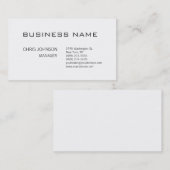 Carte de visite du gestionnaire contemporain en no (Devant / Derrière)