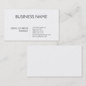 Carte de visite du gestionnaire contemporain en no (Devant / Derrière)