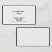 Carte de visite du Gestionnaire de bordures blanch (Devant / Derrière)