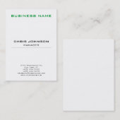 Carte de visite du gestionnaire de charme de Chubb (Devant / Derrière)