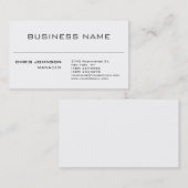 Carte de visite du Gestionnaire de Charme gris noi (Devant / Derrière)