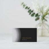 Carte de visite du gestionnaire de gris noir clair (Debout devant)