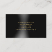 Carte de visite du gestionnaire de gris noir clair (Dos)