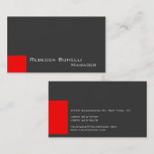 Carte de visite du gestionnaire de l'élégance roug (Devant / Derrière)