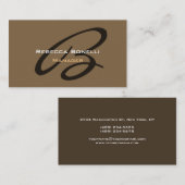 Carte de visite du gestionnaire de monogrammes Bro (Devant / Derrière)