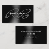 Carte de visite du gestionnaire de monogrammes gri (Devant / Derrière)