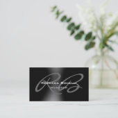 Carte de visite du gestionnaire de monogrammes gri (Debout devant)