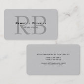 Carte de visite du gestionnaire de monogrammes gri (Devant / Derrière)