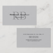Carte de visite du gestionnaire de monogrammes gri (Devant / Derrière)