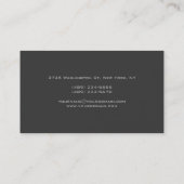 Carte de visite du gestionnaire de monogrammes gri (Dos)