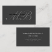 Carte de visite du gestionnaire de monogrammes gri (Devant / Derrière)