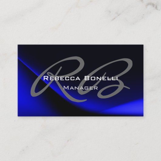 Carte de visite du gestionnaire de monogrammes gri (Devant)