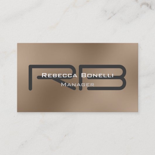 Carte de visite du gestionnaire de monogrammes gri (Devant)