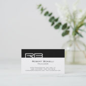 Carte de visite du gestionnaire de monographies en (Debout devant)