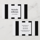 Carte de visite du gestionnaire de Motif Black Whi (Devant / Derrière)