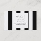 Carte de visite du gestionnaire de Motif Black Whi (Dos)