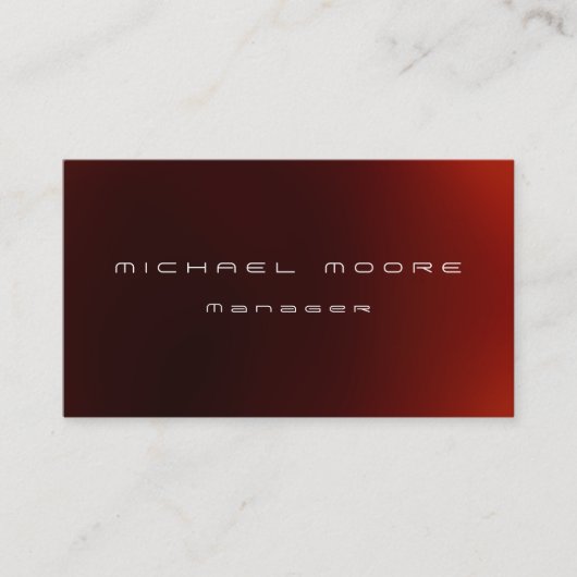 Carte de visite du gestionnaire de Motif Red Light (Devant)