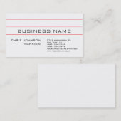 Carte de visite du Gestionnaire de polices de Cool (Devant / Derrière)