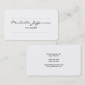 Carte de visite du gestionnaire de scripts du coin (Devant / Derrière)