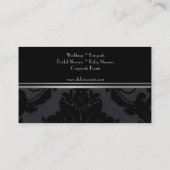 carte de visite du gestionnaire d'événements damas (Dos)