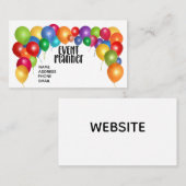 Carte de visite du gestionnaire d'événements perso (Devant / Derrière)