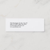 Carte de visite du Gestionnaire noir blanc maigre (Dos)