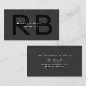 Carte de visite du gestionnaire professionnel de M (Devant / Derrière)