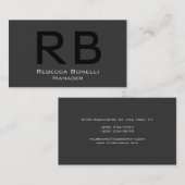 Carte de visite du gestionnaire professionnel de m (Devant / Derrière)