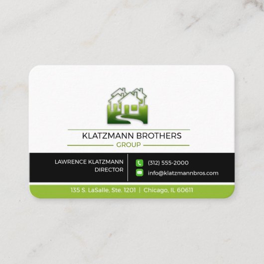 carte de visite du groupe immobilier (Devant)