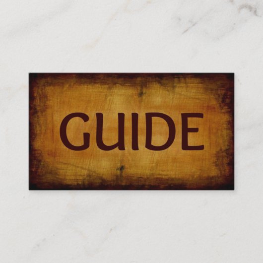 Carte de visite du guide (Devant)