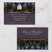 Carte de visite du jardin d'art fractal (Devant / Derrière)