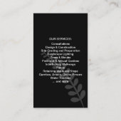 Carte de visite du jardin paysager (Dos)