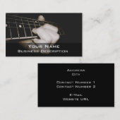 Carte de visite du joueur de guitare (Devant / Derrière)