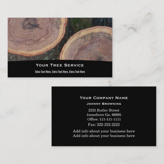 Carte de visite du journal de l'arborescence (Devant / Derrière)