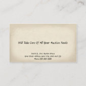 Carte de visite du juge de l'adjudicateur (Dos)