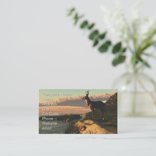 Carte de visite du lac Deer (Debout devant)