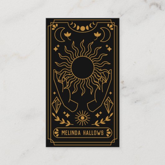 Carte de visite du lecteur de carte Tarot (Devant)