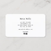 Carte de visite du lecteur de carte Tarot (Dos)