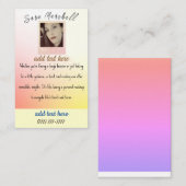 Carte de visite du lecteur de Tarot (Devant / Derrière)