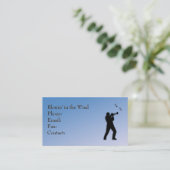 Carte de visite du lecteur de trompette (Debout devant)