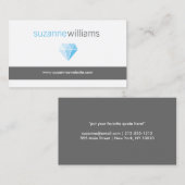 Carte de visite du logo bleu Diamond II (Devant / Derrière)