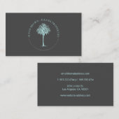 Carte de visite du logo Blue Palm Tree (Devant / Derrière)